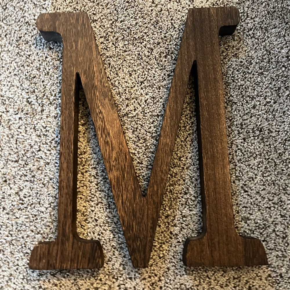 Letter M wall decor